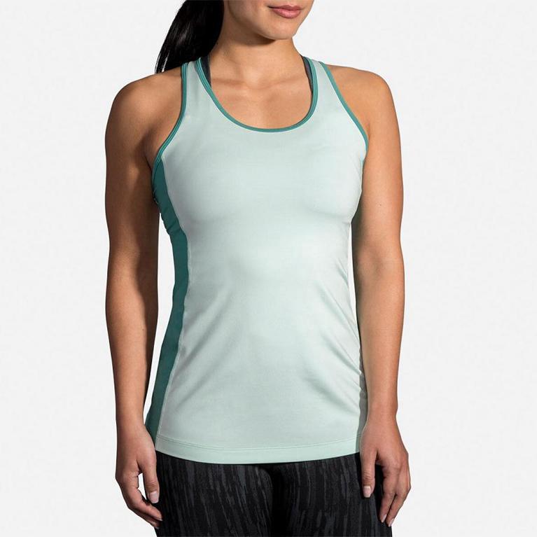 Brooks Women's Pick-Up Running Tank Top - Green (UMNR60185)